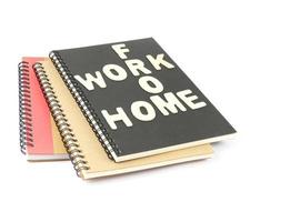 Work from home notebook photo