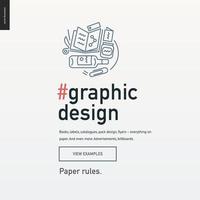 Graphic design block website template vector