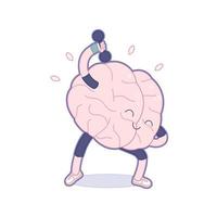 Train your brain, dumbbells exercises vector