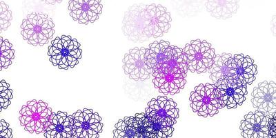 Light purple, pink vector natural artwork with flowers.