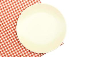 Plate and tablecloth photo