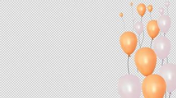 Celebration background with realistic balloon vector. design 3d illustration vector