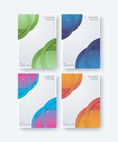 Abstract colorful minimal covers pattern design set vector