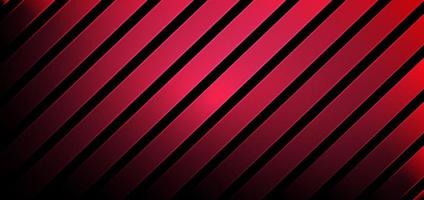 Abstract banner design stripes geometric diagonal lines red color on black background. vector