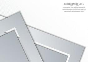 Abstract template triangle arrow corner gray overlapping with copy space for text design, gray background. vector