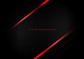 Abstract template black strip line diagonal with border red glowing on black texture with copy space for text. vector