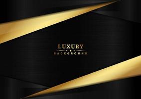 Abstract template black and golden triangle overlapping on black background luxury style. vector