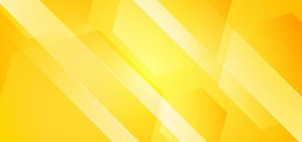 Abstract geometric hexagons yellow background with diagonal striped lines. vector