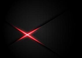 Abstract dark black color background overlapping layers with red neon glowing light. Technology concept. vector