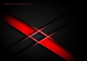 Las capas superpuestas grises rojas abstractas diseñan un fondo futurista moderno con efecto de luz roja. vector
