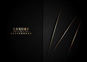 Abstract template black metal and gray gradient layer and shadow with Golden oblique line background. Luxury style. vector