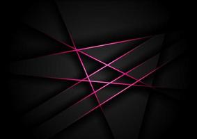 Abstract pink lines light polygon overlapping layers design modern futuristic background. vector