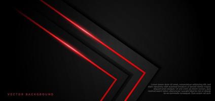 Abstract template black geometric overlapping with shadow and lighting effect on dark background with space for text. Technology concept. vector