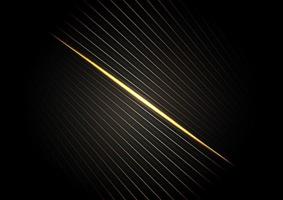 Abstract stripes golden lines diagonal overlap on black background. Luxury style. vector