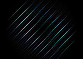 Abstract template diagonal black striped line background texture with blue light neon. Technology concept. vector