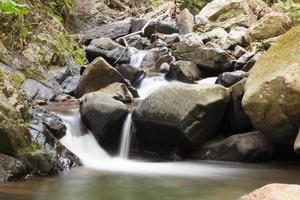 River and rocks on the mountain photo