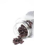 Bottle of coffee beans photo