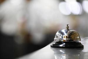 Service bell on metal surface photo