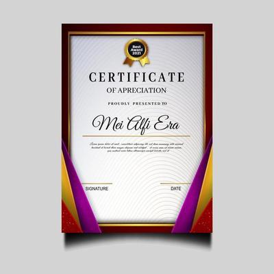 elegant diploma certificate archievement template