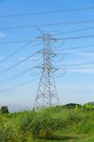 High voltage tower in Thailand photo