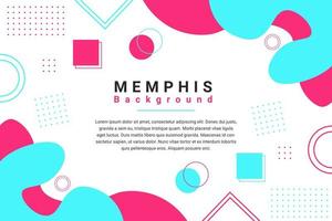 fondo geométrico moderno de memphis vector