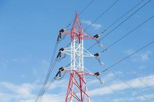 High voltage transmission tower photo