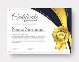 Appreciation certificate best award diploma set