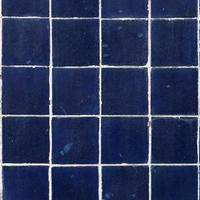 Dirty blue square tiles photo