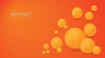 Abstract vibrant gradient 3d orange circle realistic background. vector design illustration