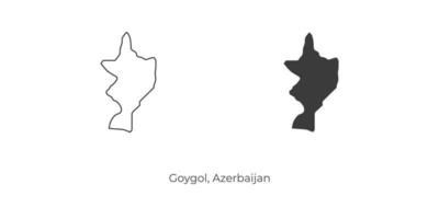 Simple vector illustration of Goygol map, Azerbaijan.