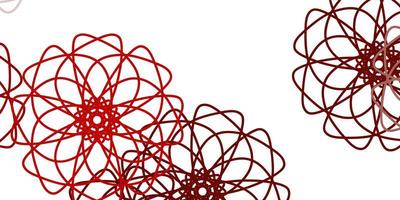 Light red vector natural layout with flowers.