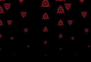 Dark Red vector pattern with magic elements.