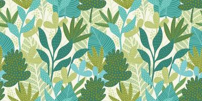 Artistic seamless pattern with abstract leaves. Modern design for paper, cover, fabric, interior decor and other. vector