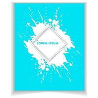 Abstract banner with blue sky ink splash background vector