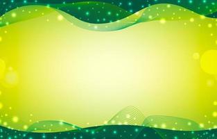 Green Abstract Background with Wave Lines vector