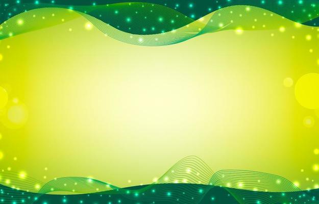 Green Abstract Background with Wave Lines