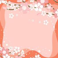 Abstract Cherry Blossom Floral Background vector