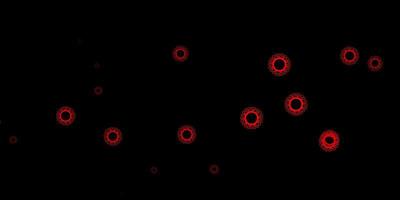 Dark red vector texture with disease symbols.