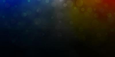 Light Blue, Yellow vector background with circles.