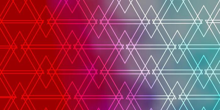 Light Blue, Red vector texture with lines, triangles.