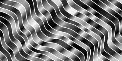 patrón de vector gris claro con líneas curvas.