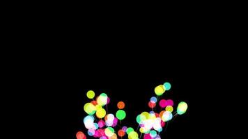 kleurrijke vliegende ballonnen viering achtergrond video