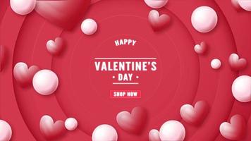 sjabloonbanner voor Valentijnsdag op februari