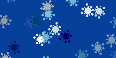 Light blue vector texture with disease symbols.