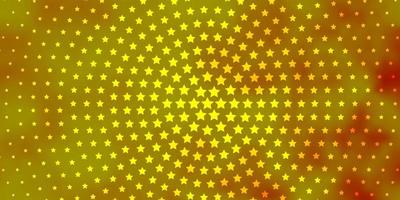 Light Orange vector pattern with abstract stars.