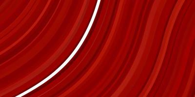 Light Orange vector pattern with curved lines.
