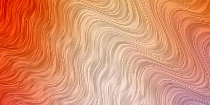 Light Orange vector pattern with curved lines.