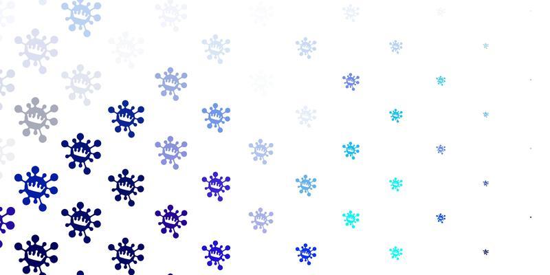 Light blue vector texture with disease symbols.