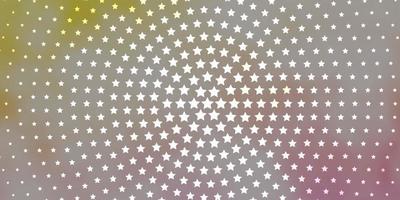 Light Orange vector pattern with abstract stars.