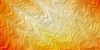 Light Orange vector pattern with curved lines.